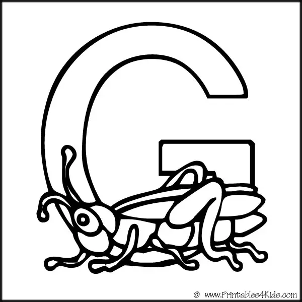 g coloring pages for kids - photo #10